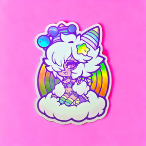 Andromeda Holographic Cloud Sticker