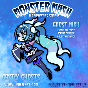 Ghost Miku Pin (Pre-order)