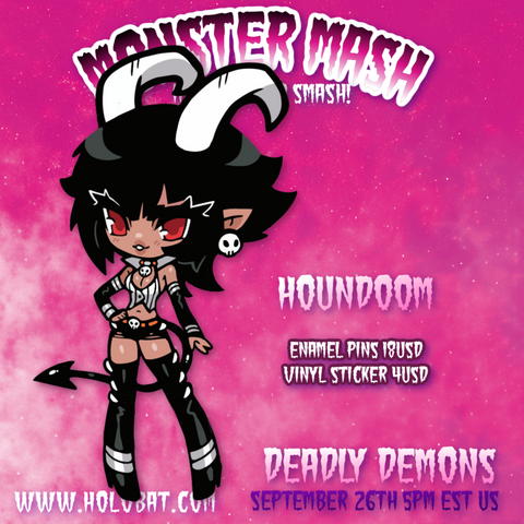 Houndoom Enamel Pins (pre-order)