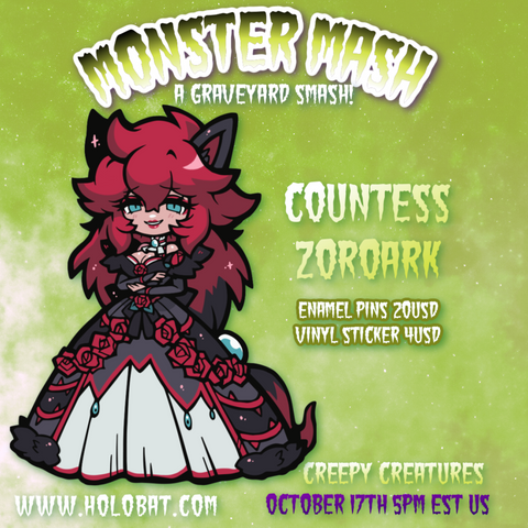 Countess Zoroark Enamel Pins (pre-order)