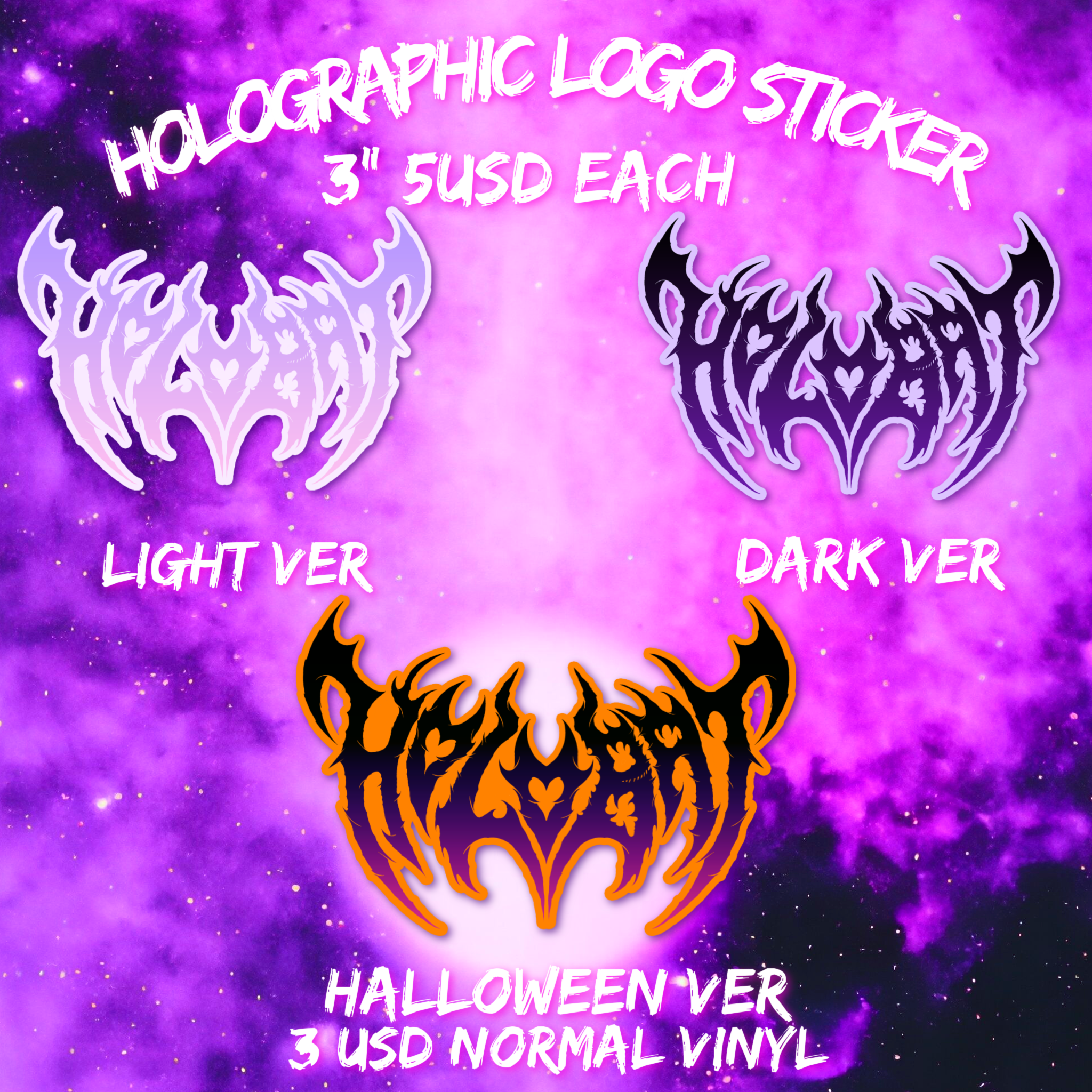 Holobat Logo Sticker (Pre-order) [HOLOGRAPHIC]