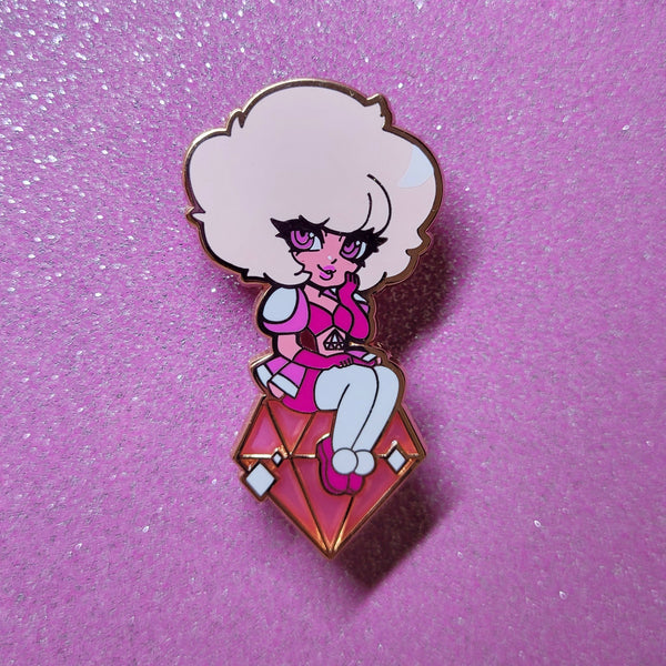 Pink Diamond Enamel Pin