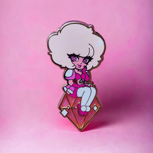 Pink Diamond Enamel Pin